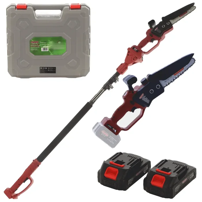 Archman PE01X – Potatore elettrico a batteria + asta di prolunga – 205-265 cm – 2x 21V 4Ah