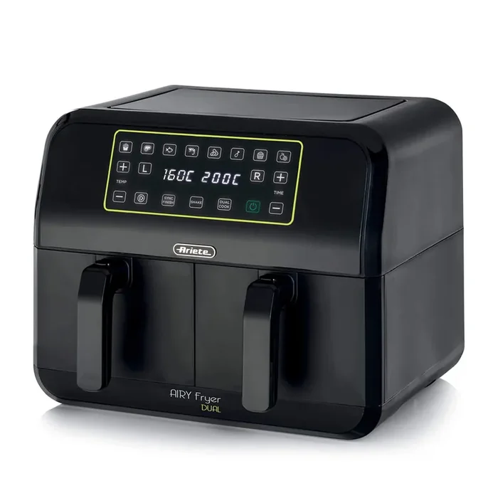 Ariete 4623 Airy Fryer Dual – Friggitrice ad aria doppio cestello digitale 8L