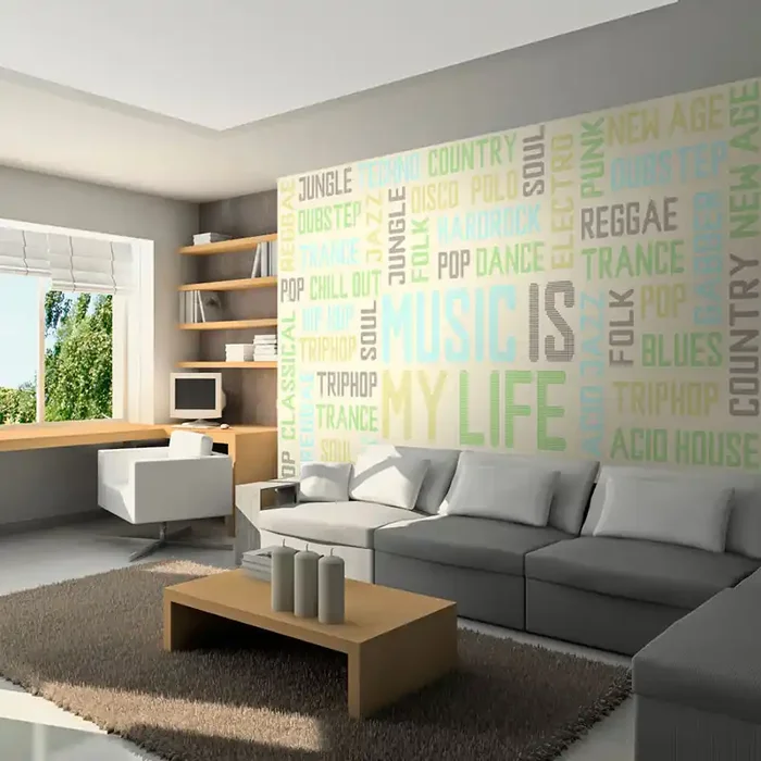 Aufkleber – Mix aus Musikstilen Erroi Wallpaper – 350 x 270 cm