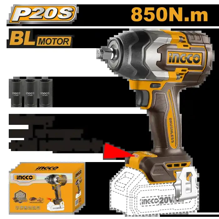 Avvitatore Ad Impulsi A Batteria 20v Nudo 850n.m