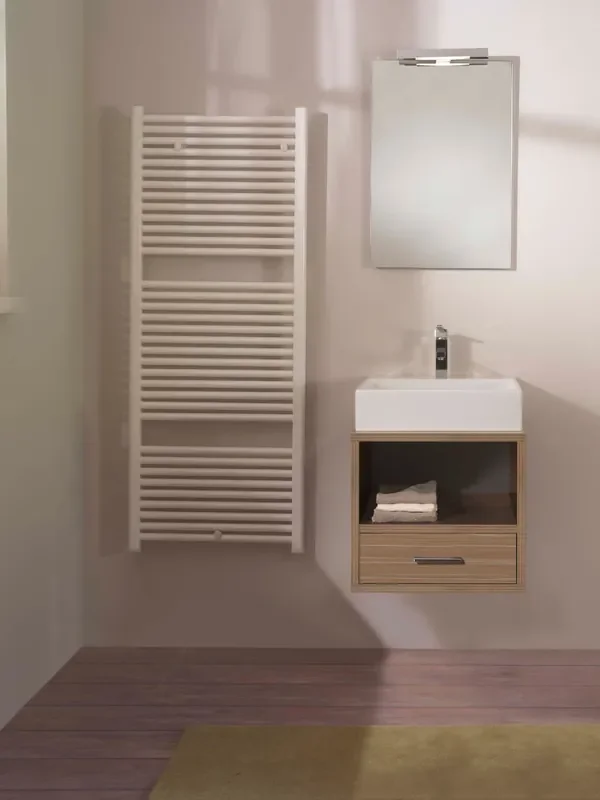 Badezimmer-Hängeschrank 52 cm TFT Giava-Holz Creme