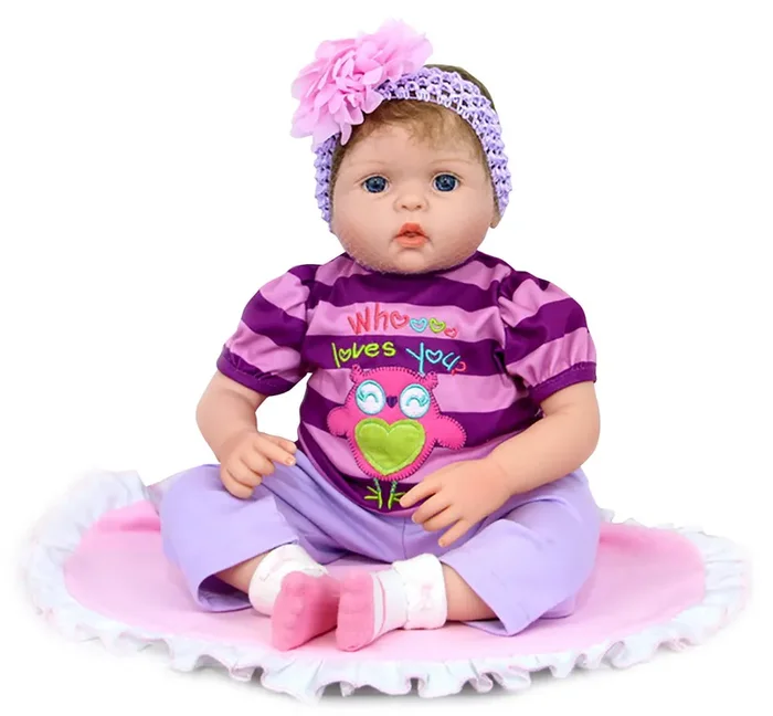 Bambola Reborn Femmina Realistica in Vinile 30cm Seduta Kidfun Real Baby Yolanda