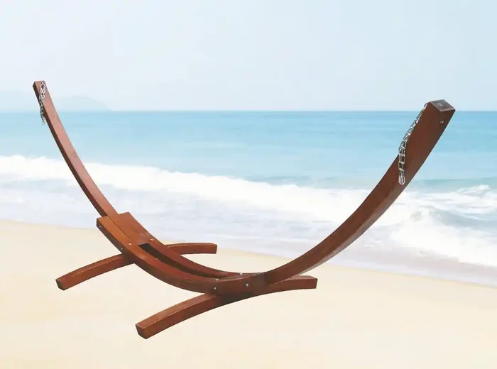 Bauer Doppel-Hängemattengestell aus Holz 410 x 120 x 120 cm