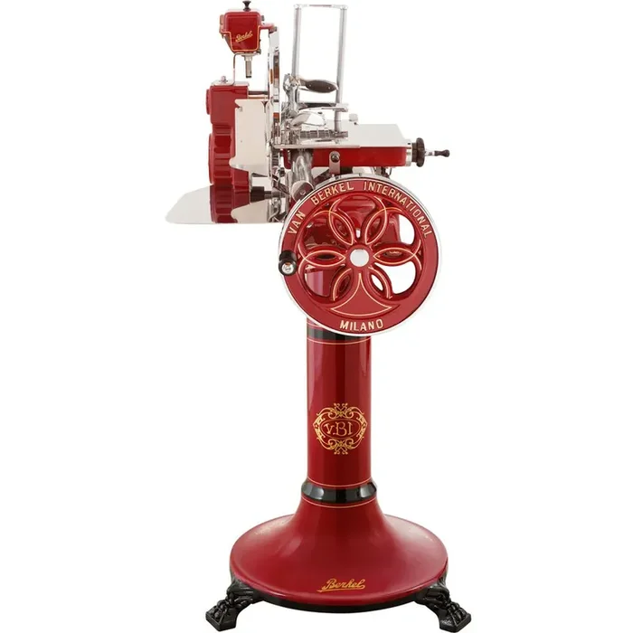 Berkel B114 – Affettatrice a volano con piedistallo – Lama in acciaio al cromo da 320 mm – Rossa