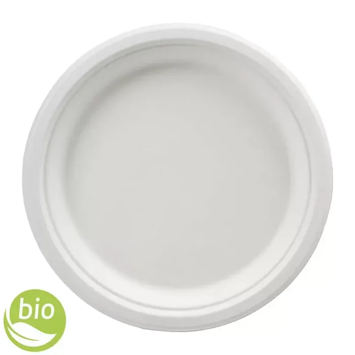 BIO Piatti tondi in polpa di cellulosa biodegradabile Ø 17cm – 50pz