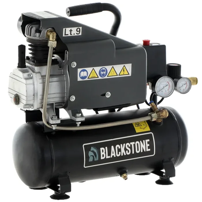 BlackStone LBC 09-15 – Compressore elettrico portatile – Serbatoio 9 litri – Pressione 8 bar