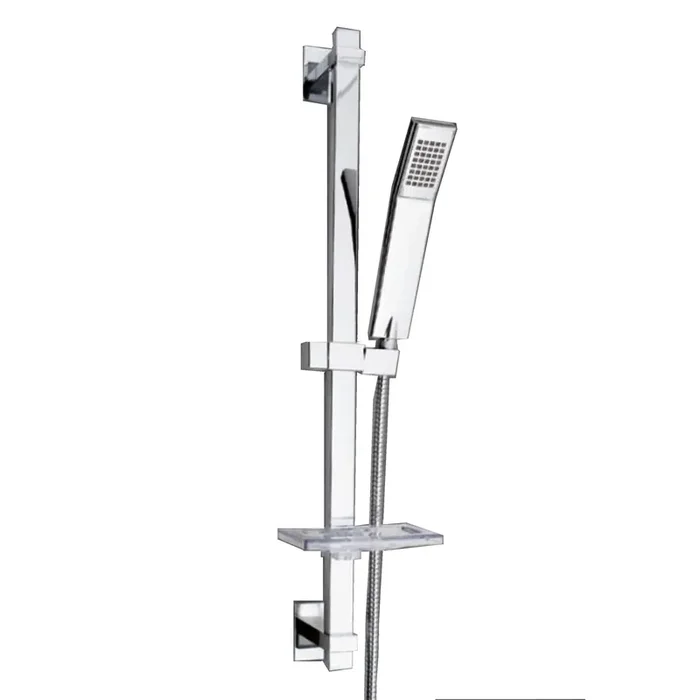 Bonussi Schiebestange mit Handbrause und Ablage aus verchromtem ABS