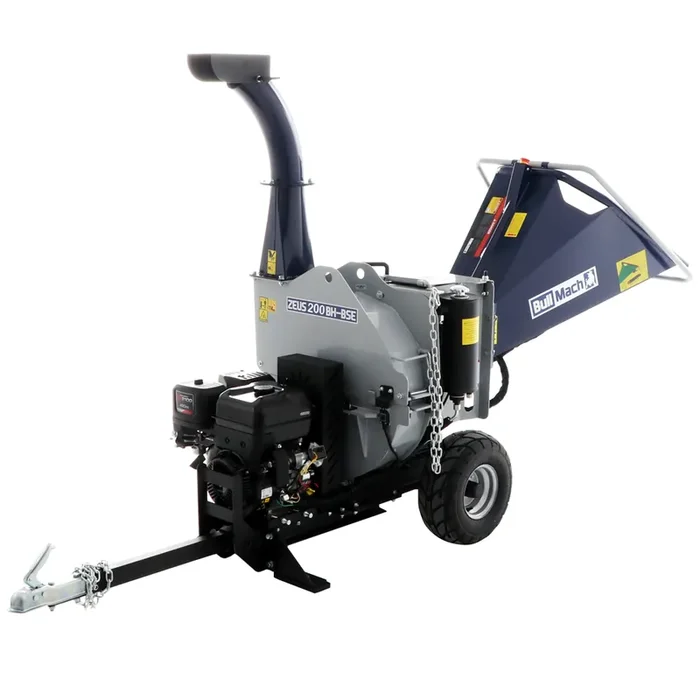 BullMach ZEUS 200 BH-BSE – Biotrituratore a scoppio trainabile – B&S XR2100 con avviamento elettrico