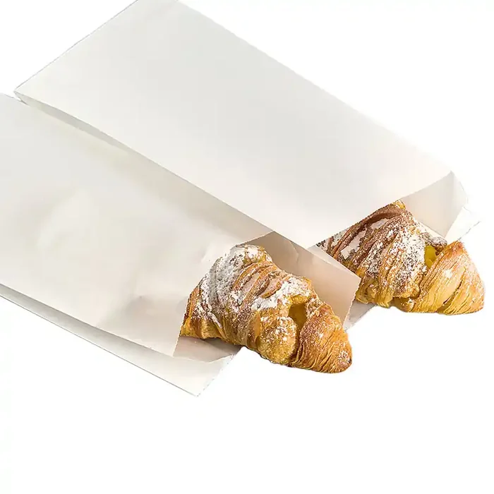 Buste di carta bianche per Cornetti 14x28cm – 5 kg.