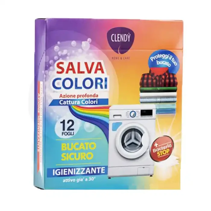 CLENDY Salvacolori Panni Cattura Colori Igienizzanti – 144 Pz