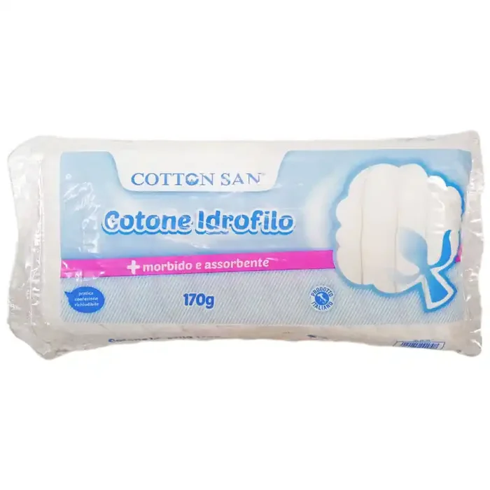 COTTON SAN cotone idrofilo morbido e assorbente 170g – 10pz