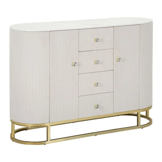 Credenza da Soggiorno MONTPELLIER con 2 ante e 4 cassetti CREMA by Mauro Ferretti