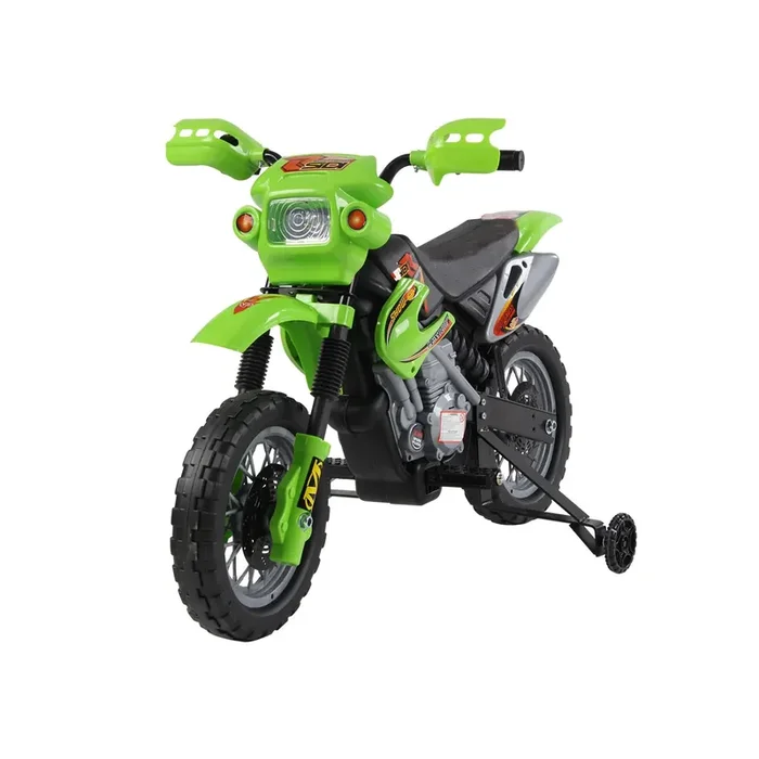 Elektrisches Moto Cross für Kinder 6V mit grünen Rädern