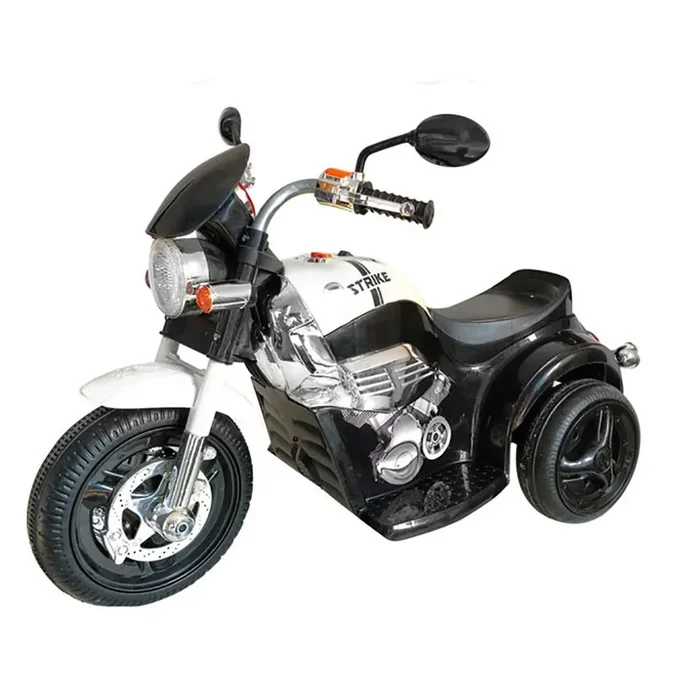 Elektrisches Motorrad für Kinder 6V Kidfun Custom Black and White