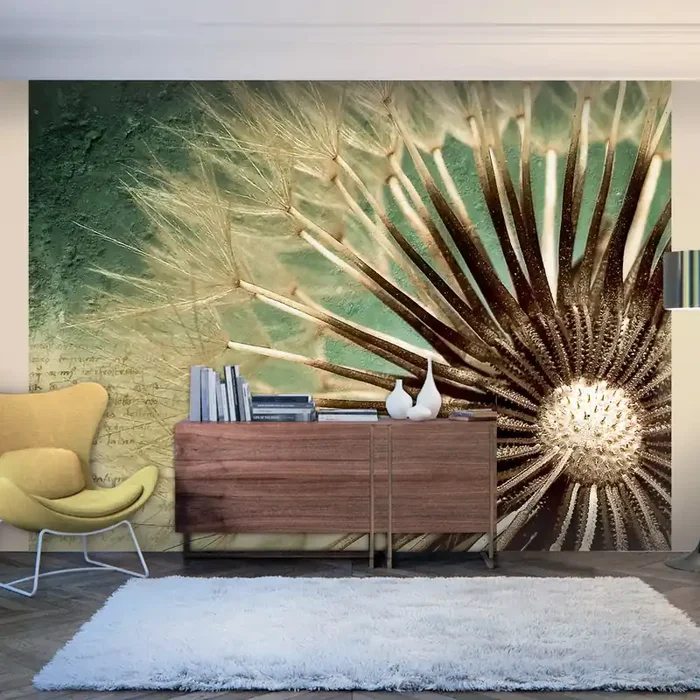 Fototapete – Konzentrieren Sie sich auf Löwenzahn Tapete Erroi – 200 x 154 cm