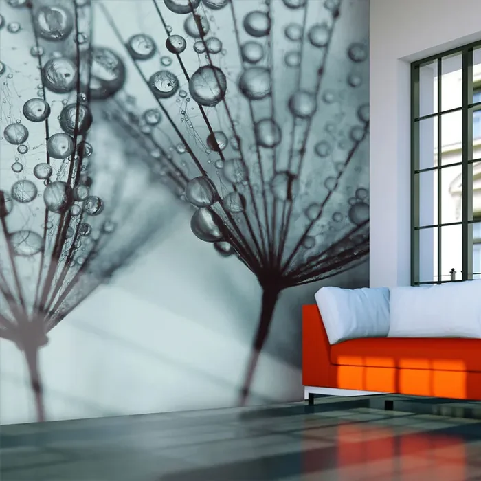 Fototapete – Löwenzahn in Türkis Tapete Erroi – 200 x 154 cm