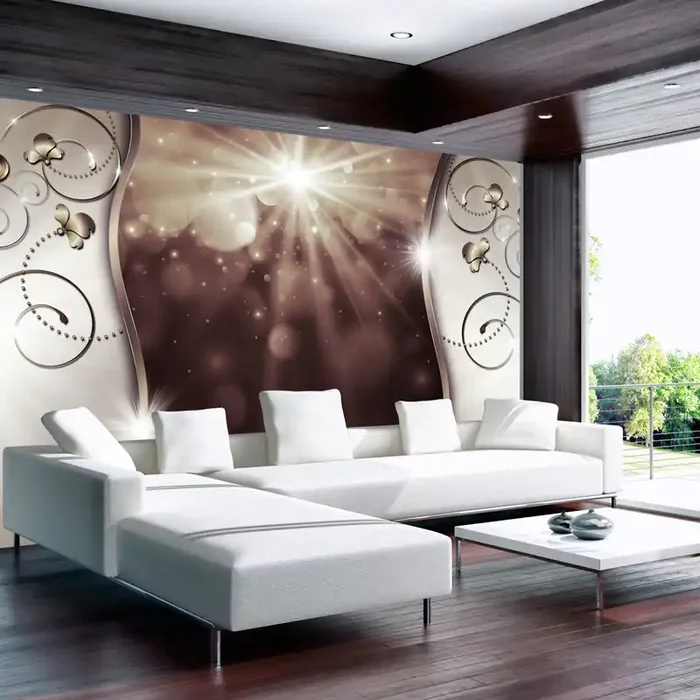 Fototapete – Sonnenstrahlen Wallpaper Erroi – 400 x 280 cm