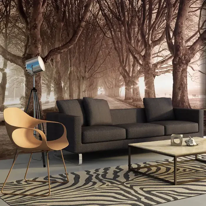 Fototapete – Straße im Park Tapete Erroi – 200 x 154 cm