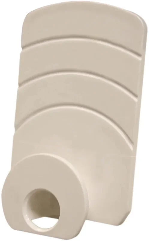 Gancio adesivo in plastica rettangolare bianco