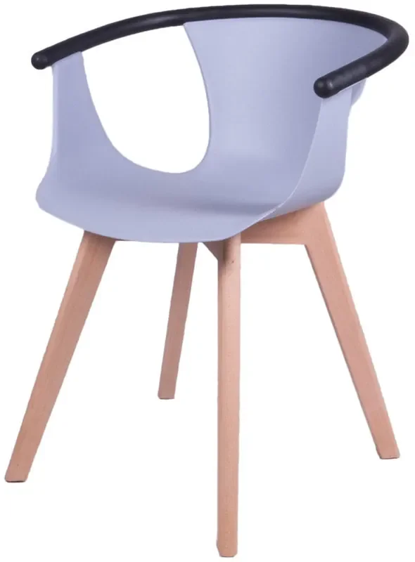 Gartenstuhl aus Polypropylen und Buche Vandi Grey