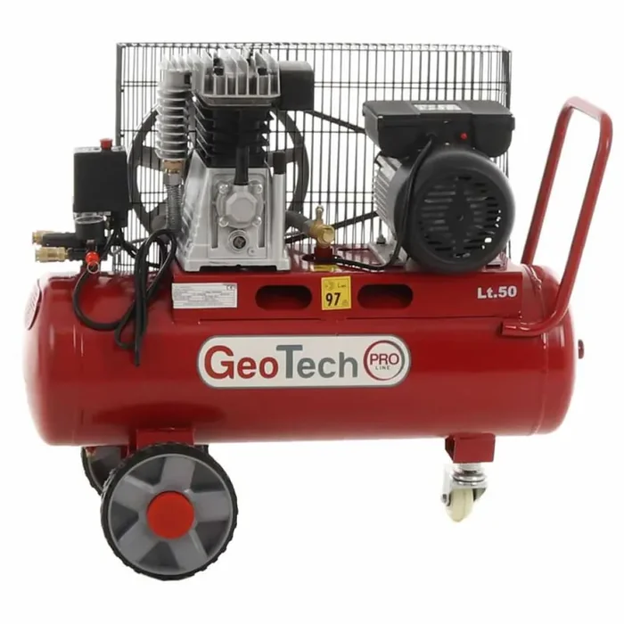 GeoTech-Pro BACP50 – Compressore aria elettrico a cinghia -10-3 motore 3 HP – 50 litri – 10 bar