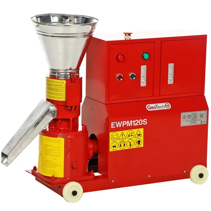 GeoTech-Pro EWPM120S – Pellettatrice monofase – Produzione in casa del pellet da riscaldamento