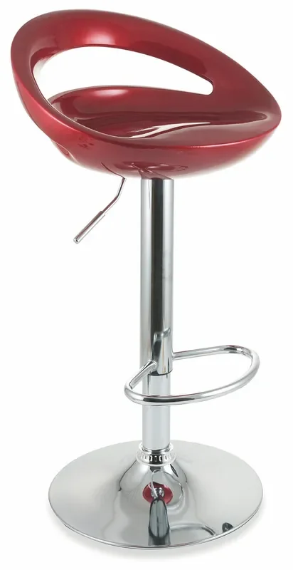 Hocker mit Gasdruckfeder und Drehsitz aus Soriani Red ABS