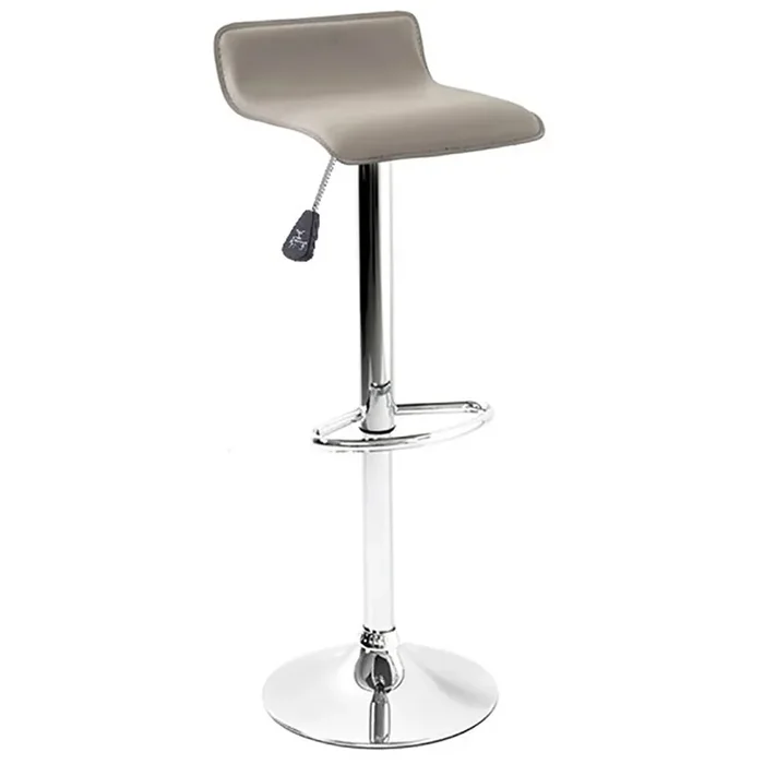 Hocker mit Gasfeder und Drehsitz aus dunkelgrauem Vandi-Kunstleder