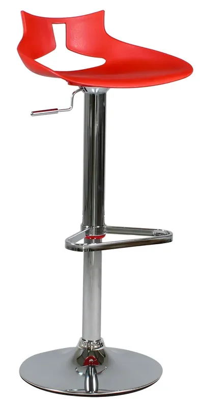 Hocker mit Gasfeder und Drehsitz aus Vandi Red Polypropylen
