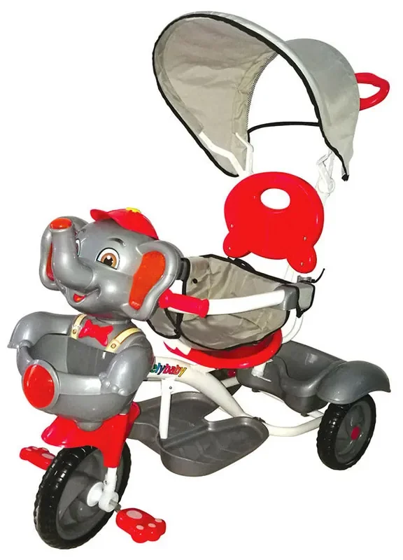 Kidfun Grey Elephant Dreirad Kinderwagen