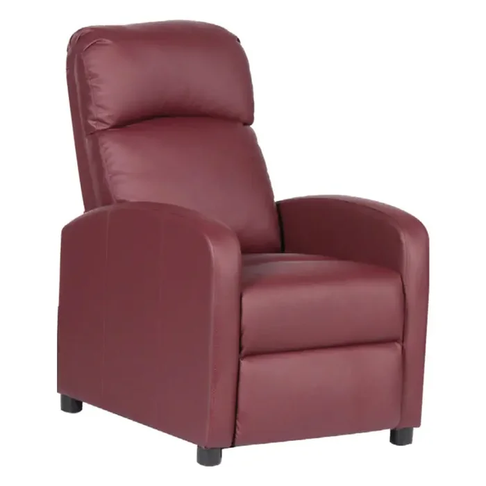 Lory Bordeaux Kunstleder Manuell verstellbarer Relaxsessel