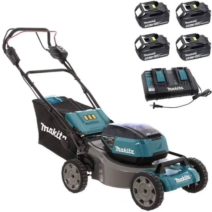 Makita DLM462PT4 – Tagliaerba semovente a batteria – 4x18V/5Ah – Taglio 46 cm