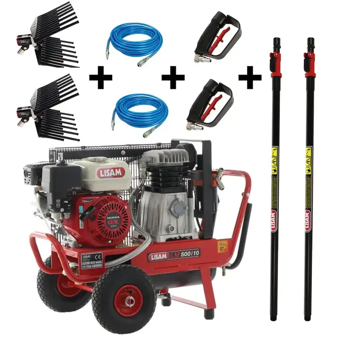 Motocompressore Lisam LM 500/10 – KIT HOBBY 2 Operatori + 2 Abbacchiatori MG Magnesium + 2 aste AT02