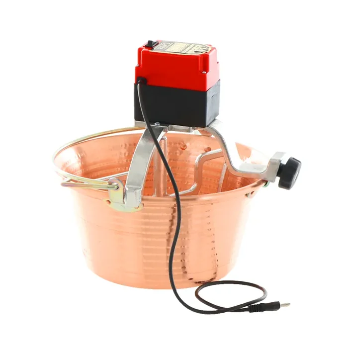 NuovaFac Cuoca Automatica – Paiolo in rame elettrico martellato per polenta base piana 14L – 30W