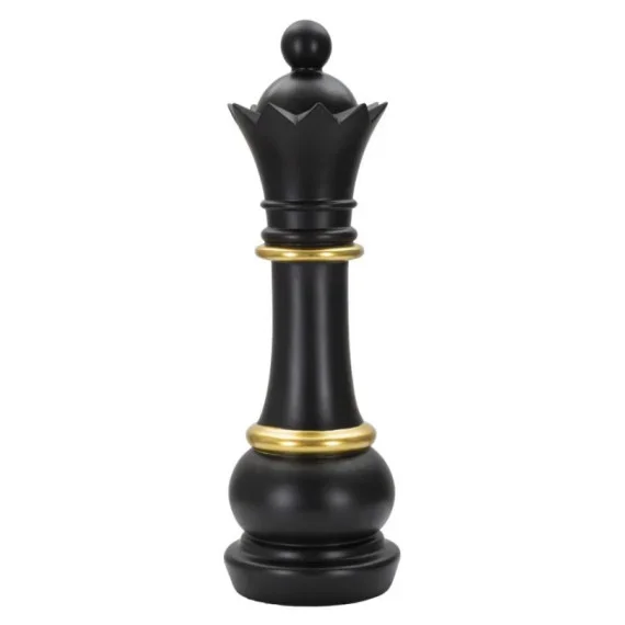 Oggetti e Decorazioni REGINA NERO E ORO CM Ø 15X50 Mauro Ferretti