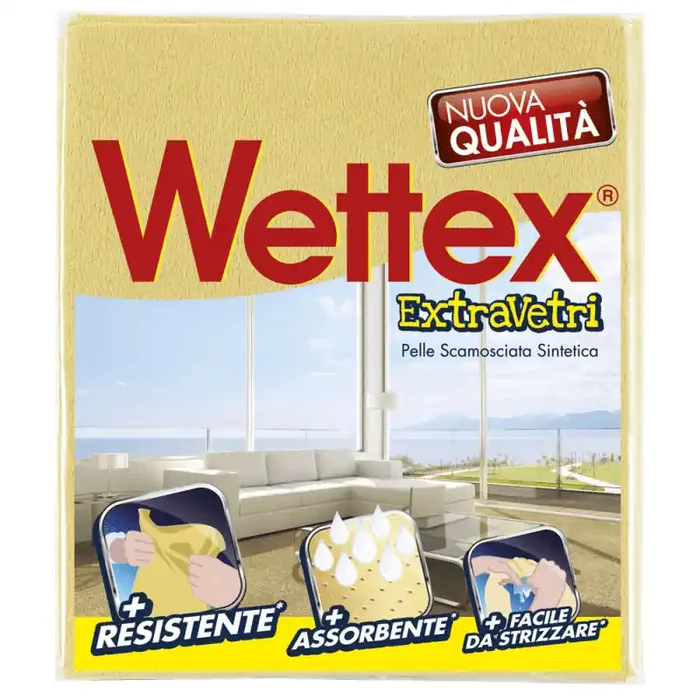 Panno WETTEX EXTRAVETRI in pelle scamosciata sintetica 40 x 35cm – 3 pezzi