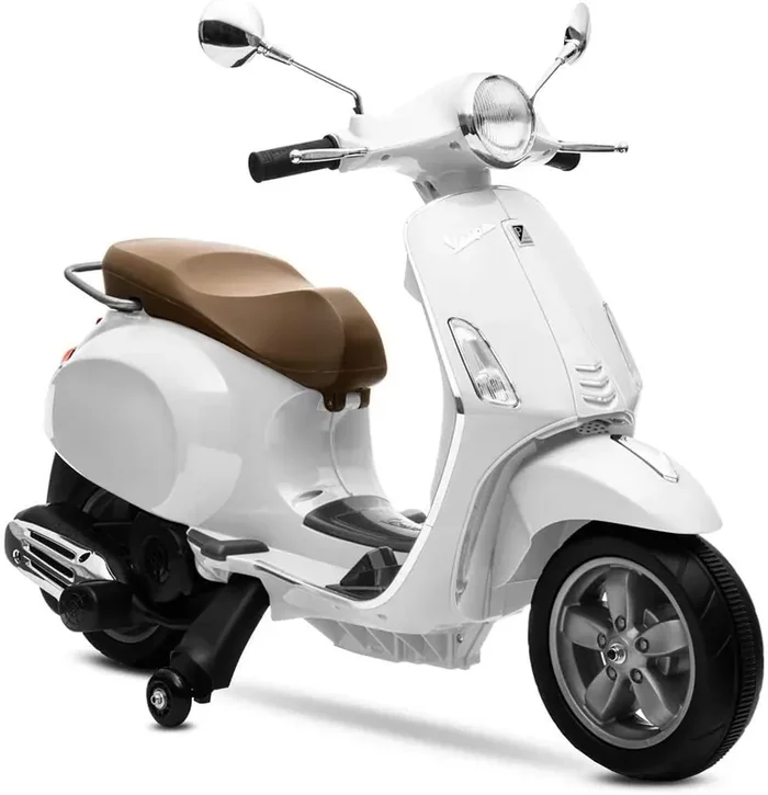 Piaggio Vespa Primavera Elettrica 12V für Kinder Weiß