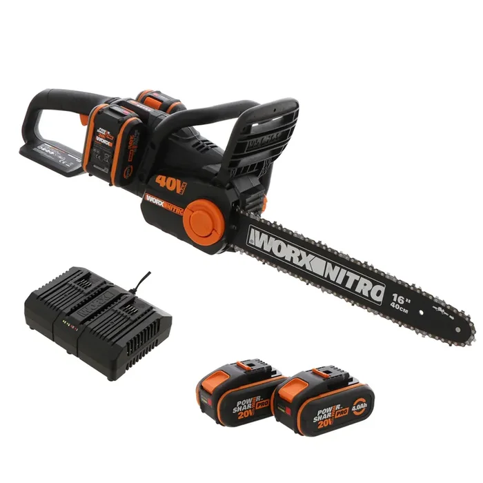 PROMO Worx Nitro WG385E – Elettrosega a batteria – 2x20V/4Ah