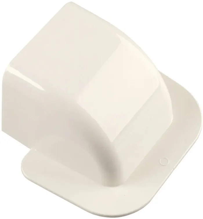 Raccordo curvo passaggio a muro per canale 60 mm x 45 mm avorio 1 pz