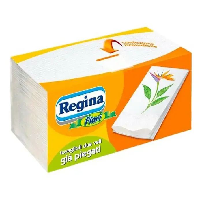 REGINA FIORI tovaglioli da tavola due veli già piegati 38 x 38cm – 1008pz