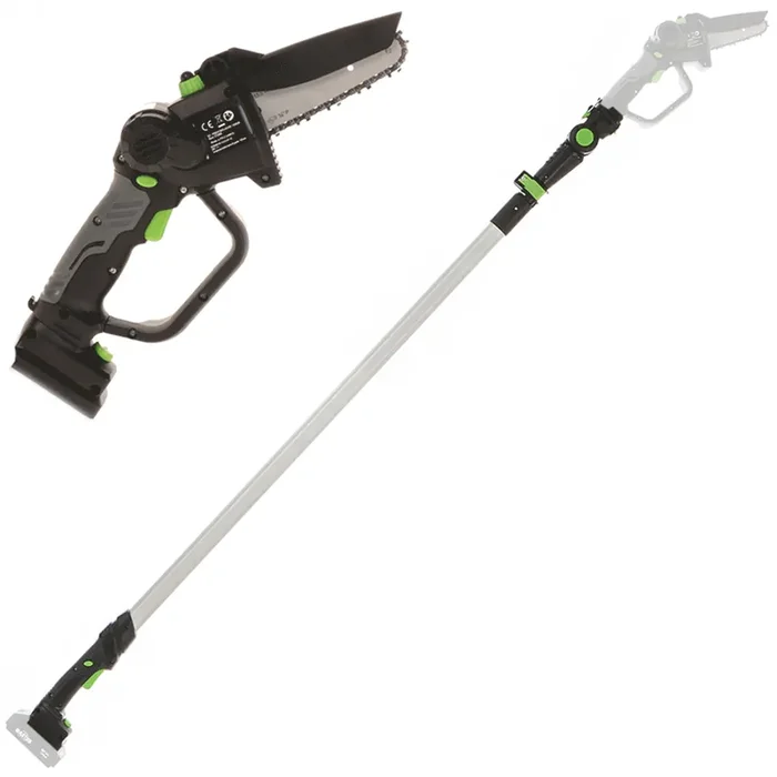 Ribimex PRBAT20/ELAGSB – Potatore a batteria su asta telescopica – SENZA BATTERIA E CARICABATTERIA