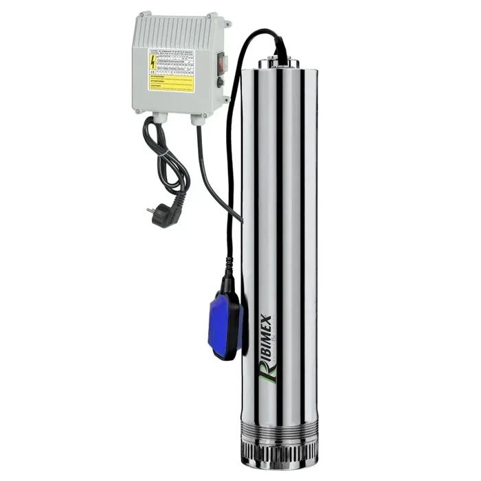 Ribimex PRPVC1102/65F – Pompa sommersa per pozzi – 1100W – Acque chiare