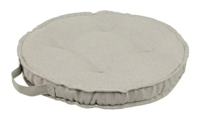 Rundes Kissen Poly230 Beige aus Stoff für den Außenbereich
