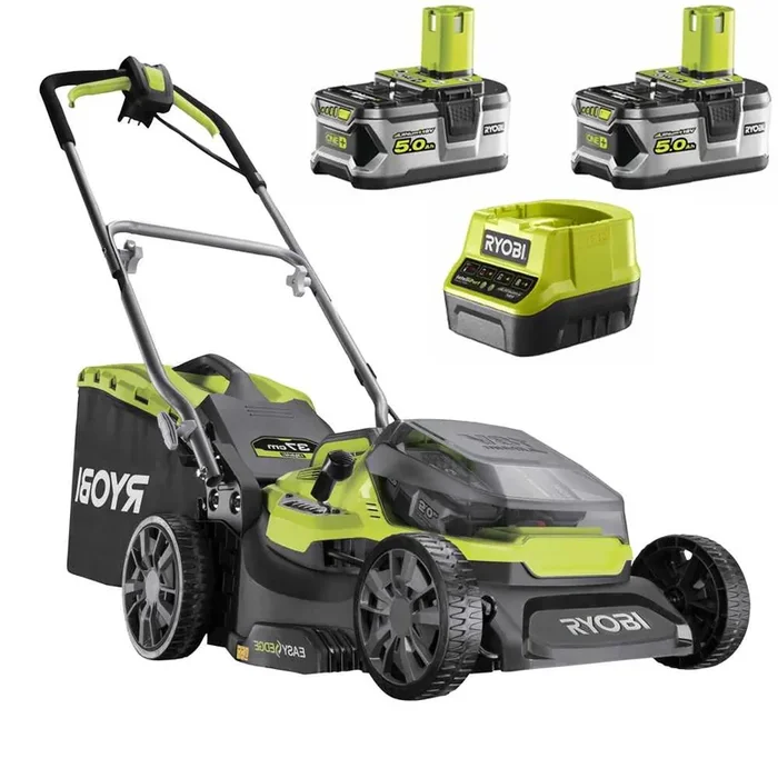 Ryobi Hybrid RY18LMH37A-250 – Tagliaerba a batteria – 2x18V/5Ah – Taglio 37 cm