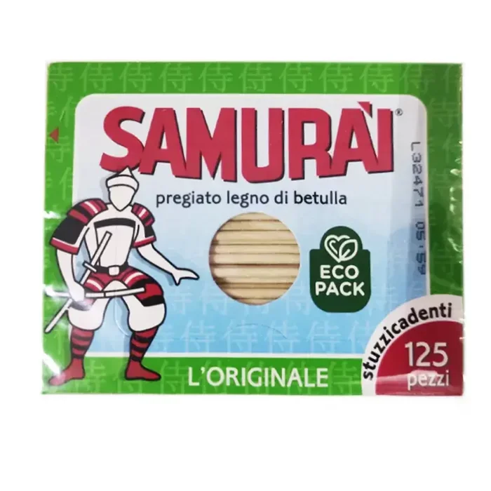 SAMURAI Stuzzicadenti legno di betulla L’ORIGINALE – 375 pz