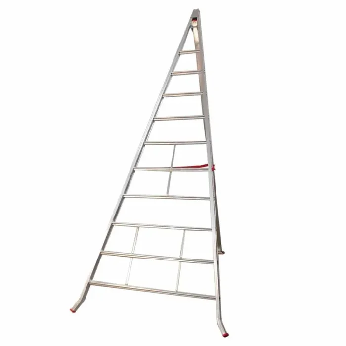 Scala a tre piedi agricola in alluminio Country, 10 gradini, 3.45 mt – da potatura – conica