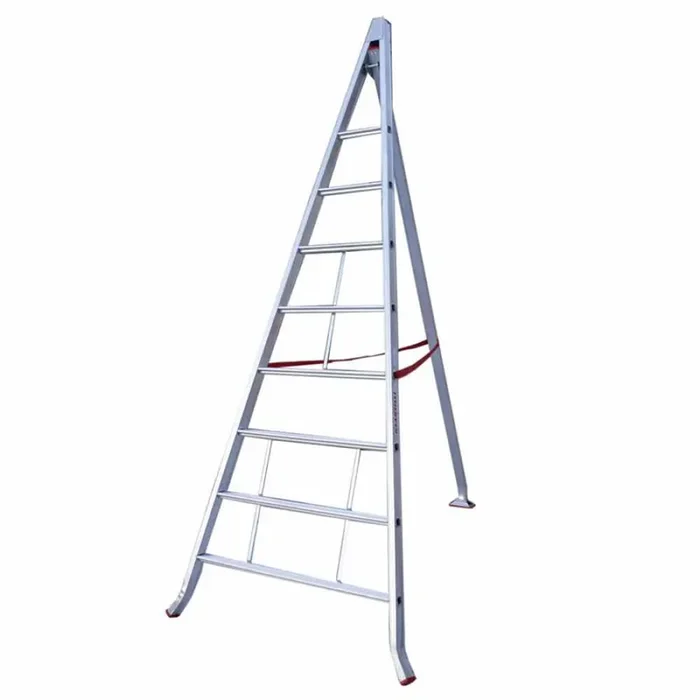 Scala a tre piedi agricola in alluminio Country, 8 gradini, 2.90 mt – da potatura – conica