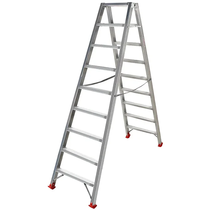 Scala in alluminio doppia 1031, 2×9 gradini, 2,12 mt