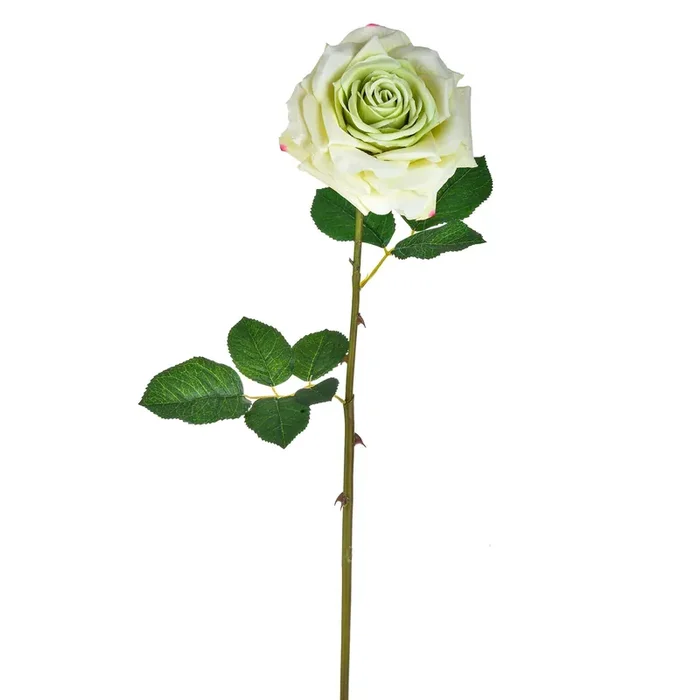 Set 4 Rose Artificiali Aperta Altezza 79 cm Verde