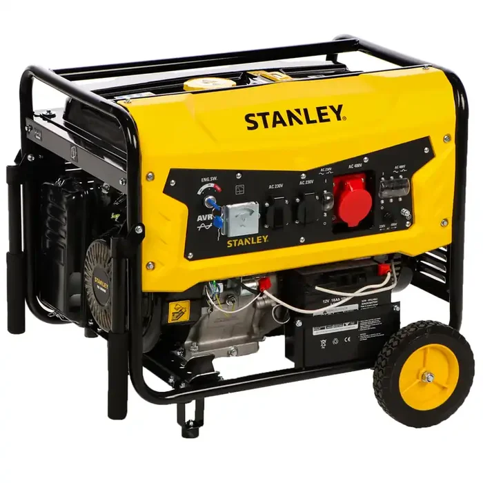 Stanley SG 6500B – Generatore di corrente a benzina – AVR – 6,5 kW – Continua 6 kW Trifase